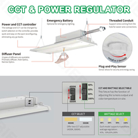 Lampu Linear High Bay LED Aluminium Komersial Industri 90w-400w Langsung dari Pabrik untuk Lapangan Badminton dan Pickleball Dalam Ruangan