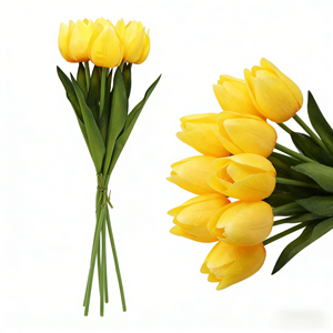 Bouquet di Tulipani in PU di Alta Qualità, Fiori Artificiali Multicolore in Stile Moderno, Vendita all'Ingrosso per Laurea e Festa della Mamma - Product Image 2
