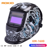 Casque de soudeur à obscurcissement automatique haute définition avec design de décalcomanie personnalisé, protection UV pour le soudage en zone sombre