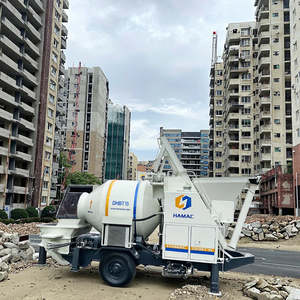 Pompe à béton autochargeante diesel haute performance, modèle DHTB15, 62/72/92KW, transport vertical 60m - Product Image 1