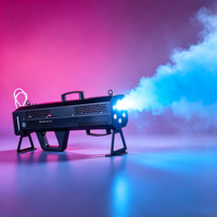 Pistolet à fumée LED portable en métal 1500W, lumière multicolore, télécommande, contrôle manuel, batterie rechargeable - Machine à brouillard portable pour