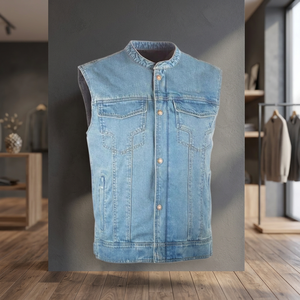 Streetwear Autumn Casual Breathable Bikers <b>Ladies</b> Motorcycle With High Quality Motorbike Fashion Denims-Leather Vests <b>Waistcoats</b> - Product Image 3