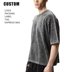 เสื้อยืดคอตตอน 100% น้ำหนัก 280 กรัม ทรงโอเวอร์ไซส์ ขายส่ง ระบายอากาศได้ดี เป็นมิตรกับสิ่งแวดล้อม สไตล์วินเทจ ลำลอง สตรีทแวร์ รับผลิตแบบ OEM สำหรับทุกเพศ พิมพ์ลายได้ - Product Image 3
