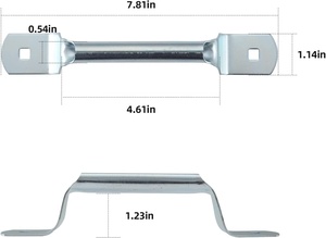 Kit de Cerradura Interior Resistente y Manijas de Acero Galvanizado para Puerta de Garaje, Carcasa de Manija de Bloqueo Lateral, Cerradura de Seguridad Adicional para Garaje - Product Image 2