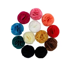 handmade wholesale 2inch chiffon flower with custom size and color