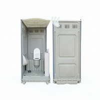 Toilettes portables préfabriquées en conteneur, design industriel, installation rapide, toilettes sanitaires extérieures pour usage en parc