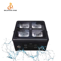 Lumière extérieure par batterie IP65 RGBWAUV 6in1 avec télécommande et contrôle intelligent de l'application WiFi DMX sans fil 2.4G