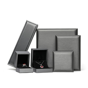 Wholesale Custom Rectangular <b>Ring</b> Pendant Bangle Box PU Leather Jewelry Box Personality Logo Jewelry Box for Wedding Anniversary - Product Image 4