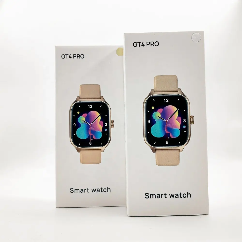 Erkekler kadınlar için 2024 yeni GT4 Pro akıllı saat tam dokunmatik ekran spor dijital Smartwatch BT aramalar uyumlu