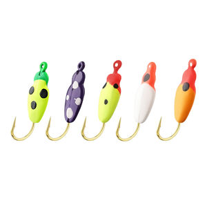 Ensemble d'hameçons de pêche à tête plombée TGD de haute qualité, 5 pièces/sac, 7 formes, <span class=keywords><strong>mini</strong></span> jig heads pour crappie, leurres souples, 5 couleurs, vers, insectes, hameçons pour la pêche sur glace - Product Image 1