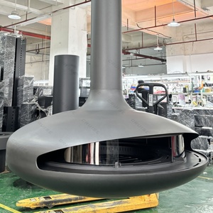 <span class=keywords><strong>Chimenea</strong></span> Colgante Giratoria CRUISE de Acero con <span class=keywords><strong>Puerta</strong></span> de Vidrio para Interiores, con Leña, para Calefacción Interior - Product Image 3