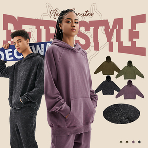Alta calidad Unisex 420gsm French Terry Hoodie Oversized Streetwear con bordado Logo Winter Print Hoodies para hombres - Product Image 3