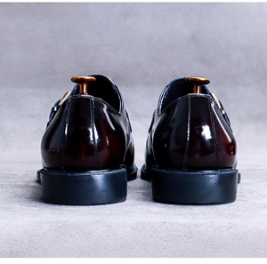 Chaussures en cuir pour hommes SOLID STONE, chaussures habillées, chaussures de travail, à lacets, antistatiques, antidérapantes, respirantes, en cuir de vachette, tendance - Product Image 1