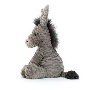 Peluche di Asino Grigio Seduto 23cm 40cm 60cm, Giocattoli di Peluche all'Ingrosso, Regali di Compleanno e Natale per Bambini - Product Image 3
