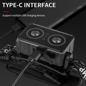 Cross-border new product LED sensor headlight built-in battery TYPE-C rechargeable 45° adjustable work <b>light</b> - Product Image 5