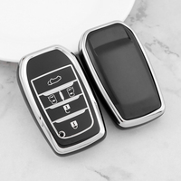 Casing kunci mobil TPU lembut Premium cangkang PENUTUP UNTUK Toyota SIENNA Granvia highlander Alphard CROWN VELLFIRE gantungan kunci tas gantungan kunci