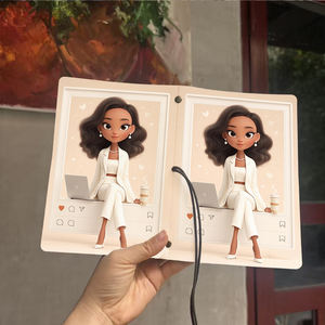 Rétro A6 Journal Nouvel An Cadeau pour frère pour suivre la forme physique et les progrès des objectifs avec femme <span class=keywords><strong>ordinateur</strong></span> <span class=keywords><strong>portable</strong></span> tasse à café perles imprimées sur - Product Image 6