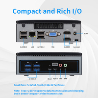 Desktop Fan Mini PC NUC DDR3 Core I3 Dual Core 2G/4G/8G RAM SSD+HDD Storage New Business Use Wifi