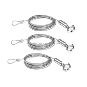 مجموعة تعليق الإضاءة للبيع بالجملة ، سلك صلب ، حبل القابض ، كابل تعليق ، مجموعة مع خطاف ونهاية حلقة - Product Image 1