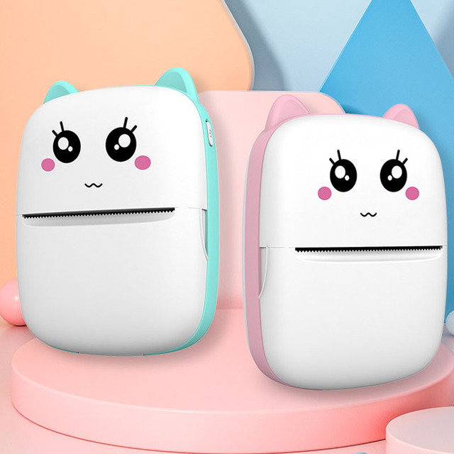 White Mini Portable Wireless Thermal Inkless Printer Home Study Note Impresora from Chinese Factory in Stock