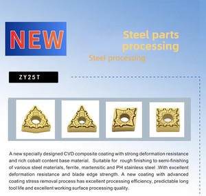 Herramienta de torneado de inserción de carburo WNMG CNMG TNMG SNMG utilizada para semiacabado de piezas de acero ZY25T es una marca recientemente desarrollada - Product Image 6