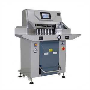 Machine de découpe de papier hydraulique automatique 5312PX, contrôlée par PLC, coupeur biseauté, largeur 530 mm, motorisée et programmée - Product Image 2