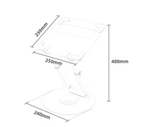 Support de bureau pliable réglable 10 ''-17'' en alliage d'aluminium pour tablette et ordinateur portable compatible avec iPad