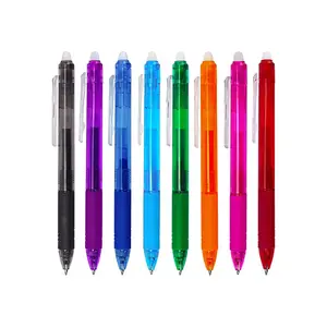 Heat Sensitive Erasable Pen Custom Test Good Smooth Writing Drawing Plastic Neutral Pen with Eraser