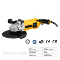 Meuleuse d'angle professionnelle robuste de 2600 W, 230 mm, avec roue de meulage et de polissage électrique puissante