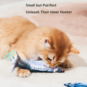 Auto rimbalzo pesce gatto Teaser USB ricaricabile resistente Croaker Design CE certificata Pet giocattoli di movimento interattivo per Multi-gatto - Product Image 5