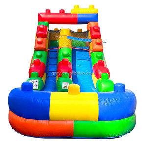 Tobogán Inflable Comercial con Bloques Modulares Creativos, Área de Escalada y Deslizamiento, Tobogán Acuático de Doble Carril con Soplador Huawei - Product Image 5