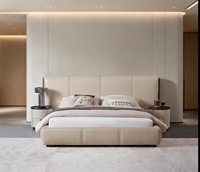 Hochwertiges Echtleder-Doppelbett mit Kiefernholzrahmen Modernes Design Herkunftsort CN/SIC