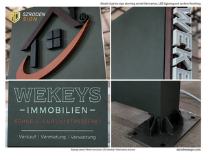 Letrero LED Personalizado para Exteriores, Tipo Tótem o Monumento, para Inmobiliarias, Centros Comerciales, Estacionamientos, Entradas y Señalización - Product Image 6