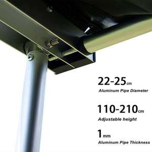 Tente Pare-Soleil Latérale pour Voiture en Alliage d'Aluminium Oxford, Imperméable, Montage Rapide, au Design d'Usine OEM - Product Image 5