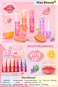 Kiss Beauty <span class=keywords><strong>Glow</strong></span> up di frutta che cambia colore umido e magico bagliore di labbra olio idratante idratante fruttato trasparente per labbra - Product Image 3