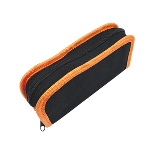 Multi Functional Tool Bag With Screwdrivers Tape Measure Knife Home Repair Kit Orange Nylon Lining - Product Image 3