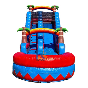 Cầu trượt hơi bơm hơi hình cây dừa lớn, có hồ bơi, dành cho trẻ em và người lớn, dùng ngoài trời - Product Image 2