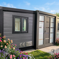 Villa préfabriquée portable de 40 pieds, maison mobile pliable à toit plat, maison conteneur extensible, 3 chambres, bureau, cuisine, contemporaine