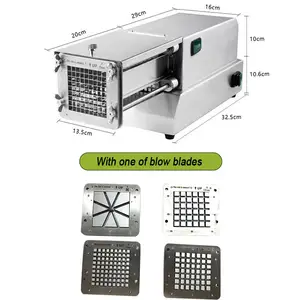 상업용 가정용 주방 가제트 304 스테인레스 스틸 다기능 전기 자동 야채 과일 커터 감자 칩 슬라이서