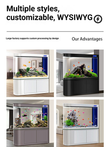 Acuarios Grandes <span class=keywords><strong>de</strong></span> 300L y 4 pies, Pecera Grande <span class=keywords><strong>de</strong></span> Vidrio con Luz LED y Soporte - Product Image 3