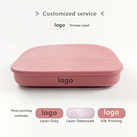Piatto Arcobaleno per Bambini, Piatto Divisorio in Silicone per Bambini, Piatto con Base Antiscivolo e Coperchio, Logo Personalizzabile