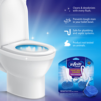 Limpiador de inodoro desechable de lavanda Infiniti, dispositivo práctico con colgador de borde, detergente descalcificador Para manchas