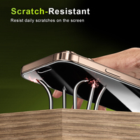 Protection d'écran en verre trempé pour la confidentialité 360 °   Film de protection anti-espion 4 voies pour iPhone 16 17 Pro Max, verre mobile mat
