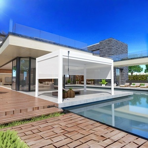 Bioclimatic Pare-Soleil Couverture Imperméable Toit Persienne Gazebo Extérieur Pergola Aluminium - Product Image 4