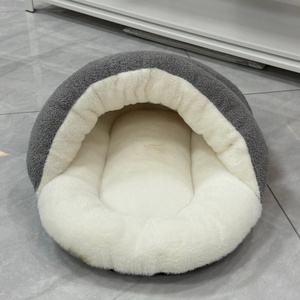 ETRIP PET บ้านสัตว์เลี้ยงอุ่นสบายสำหรับฤดูหนาว บ้านนุ่มสบายสำหรับสัตว์เลี้ยง ป้องกันและให้ความปลอดภัย น่ารัก อบอุ่น เหมาะสำหรับแมวและสุนัข พร้อมผ้าคลุม ใช้ได้ทุกฤดู - Product Image 1