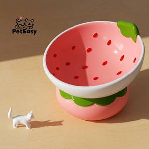 Nuevo estilo Popular en forma <span class=keywords><strong>de</strong></span> fruta, accesorios inclinados para mascotas <span class=keywords><strong>de</strong></span> pie alto, plato <span class=keywords><strong>de</strong></span> porcelana individual antivuelco, cuenco para perros y gatos <span class=keywords><strong>de</strong></span> lujo - Product Image 5