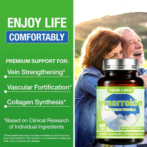 Cápsulas OEM para el Apoyo a la Circulación con Vitamina C y Mezcla Botánica, Suplemento Diario para el Bienestar, Salud de las Hemorroides, Digestión e Intestino - Product Image 6