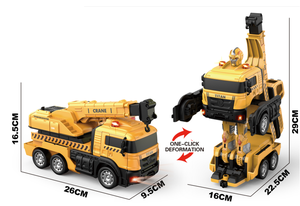 2023 nouveaux jouets RC déformation en un clic RC arroseur <span class=keywords><strong>camion</strong></span> de pompiers RC transformer robots voiture - Product Image 4