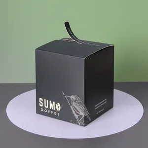 Пользовательские кофейная бумажная упаковочная коробка на молнии слеза упаковочные коробки для кофейной бумажной коробки