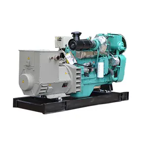 90kw Marine Diesel Generator With Engine Cumins 6BTA5.9-GM100 Coupled With Stamford Alternator CCS Certificate For Shipyard
